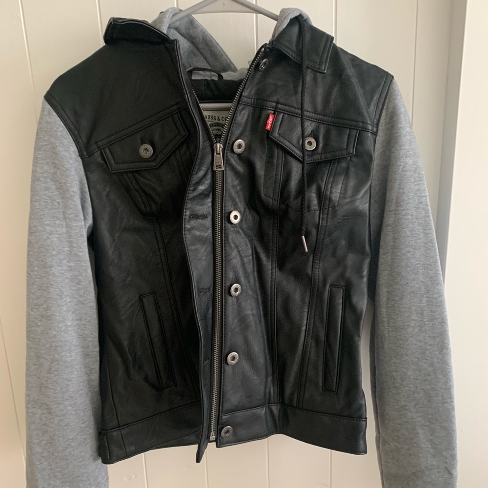 Levi’s Leather Hoodie Jacket
